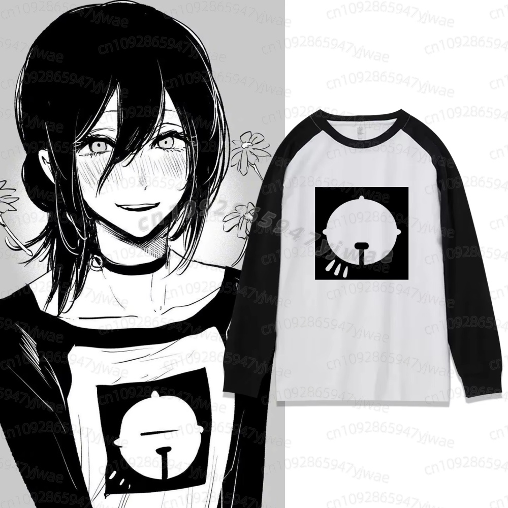 Japan Lifestyle And Culture - Anime Reze Langarm-T-Shirt Cosplay Übergroßes Vintage