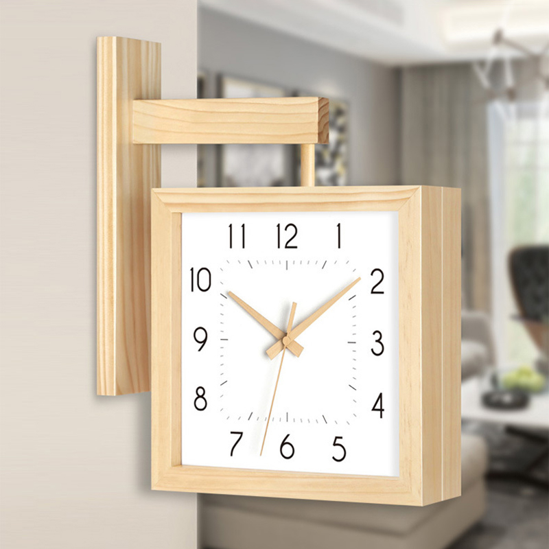 Holz Doppelseitige Wanduhren S – Japanese Living Lifestyle Bewertung und Preis